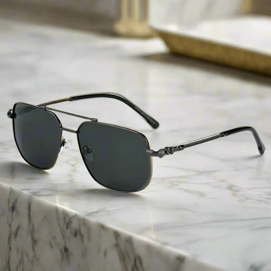 Stainless Steel Frame Sunglasses for Men