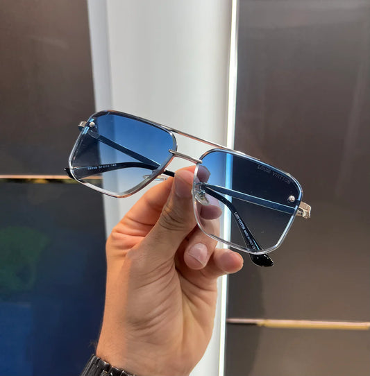 Sky Blue Metal Limited Edition Luxury Sunglasses