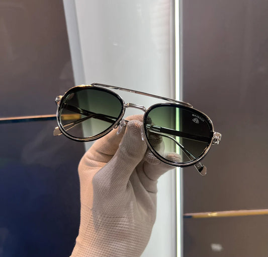 Green Metal Luxury Shade Glasses