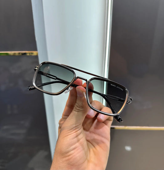 Silver Black Green Luxury Shade Sunglasses