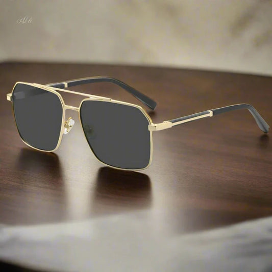 Rectangular Aviator Style Sunglasses for Men