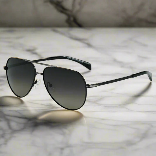 Gradual Grey Green Polarized Sunglasses for Men