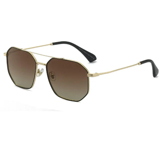 Gold Gradient Brownish Sunglasses for Men
