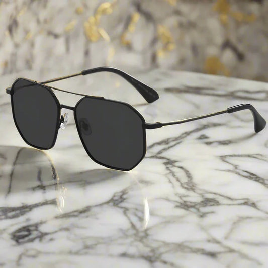 Black Grey Polarized Sunglasses for Men