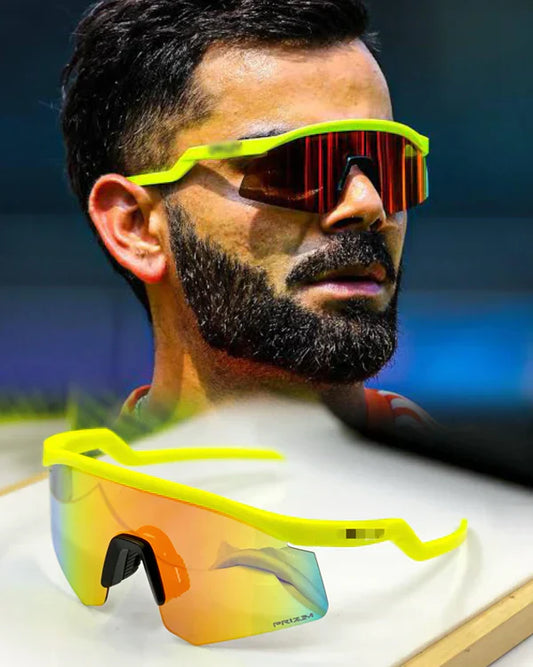 Yellow & Orange Sporty Sunglasses For Men