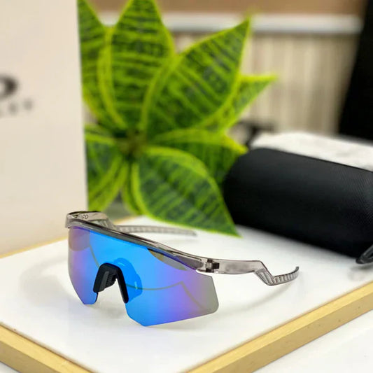 TRANSPARENT AQUA SPORTY SUNGLASSES