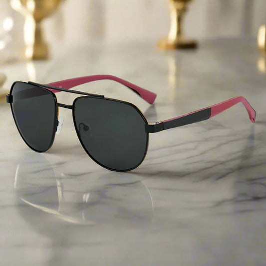 UV400 Protection Matt Black Grey Sunglasses