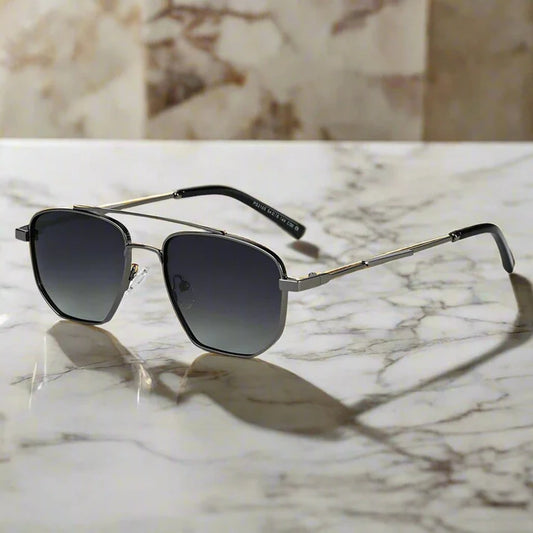Gradient Grey Polarized Sunglasses for Men