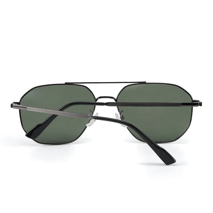 Gunmetal Frame with Green Lens Sunglasses