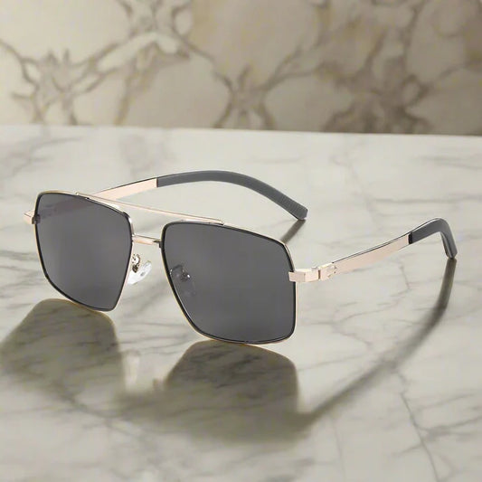 Gold Frame with Black Lens Sunglasses