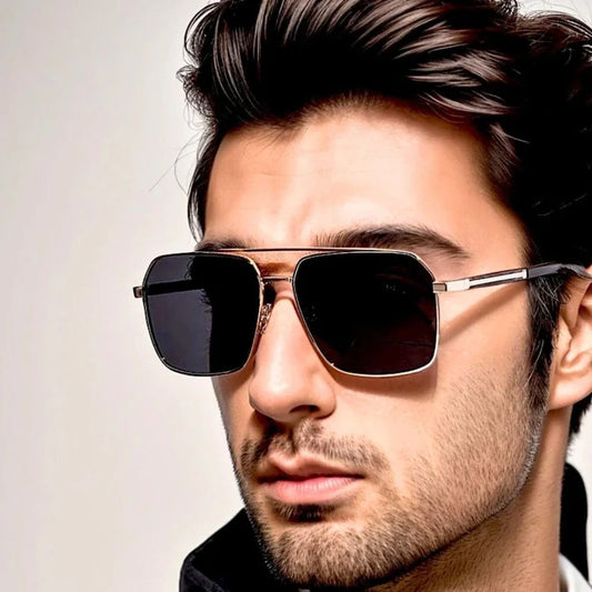 Rectangular Aviator Style  Sunglasses for Men