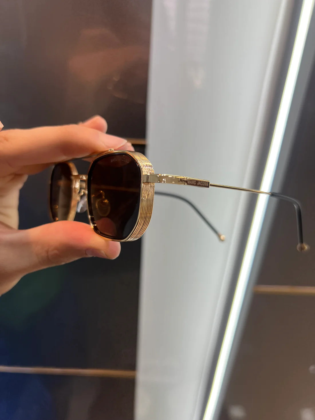 Metal Brown Luxury Unisex Sunglasses