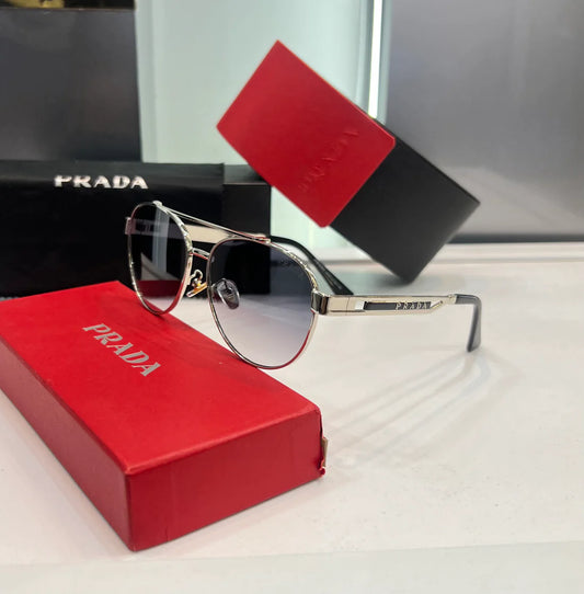 Milano Silver Blue Classic Luxury Sunglasses