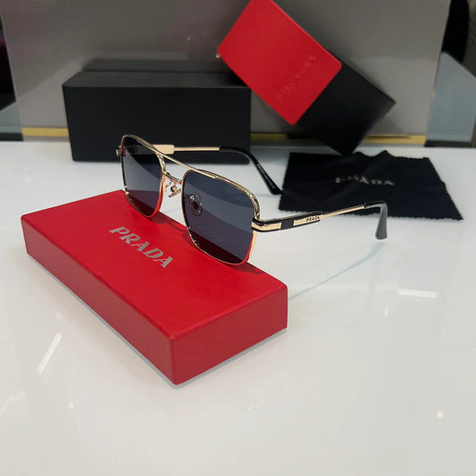 Milano Silver Black Luxury Premium Sunglasses