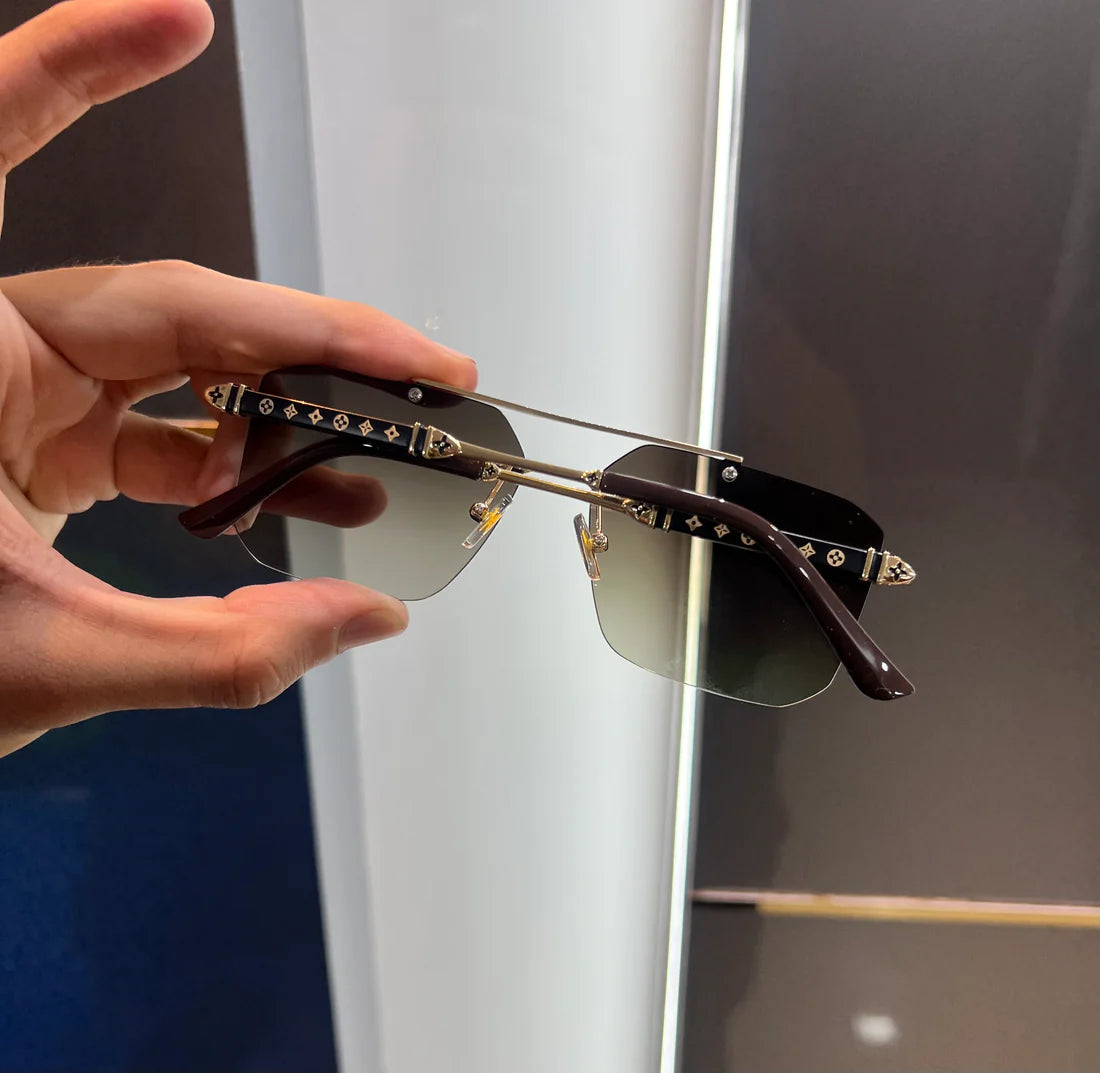 Brown Metal Limited Edition Luxury Shade Glasses