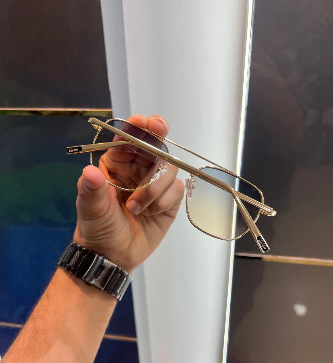 Gold Dual Metal Luxury Shade Glasses