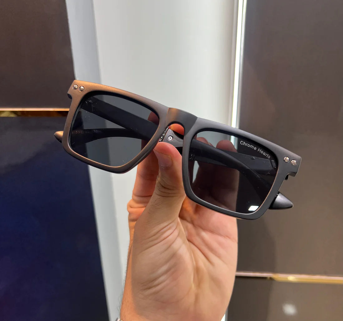Hearts Mat Black Luxury Shade Sunglasses