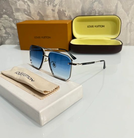 Sky Blue Metal Limited Edition Luxury Sunglasses
