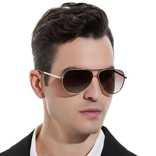 Gradual Grey Green Polarized Sunglasses for Men