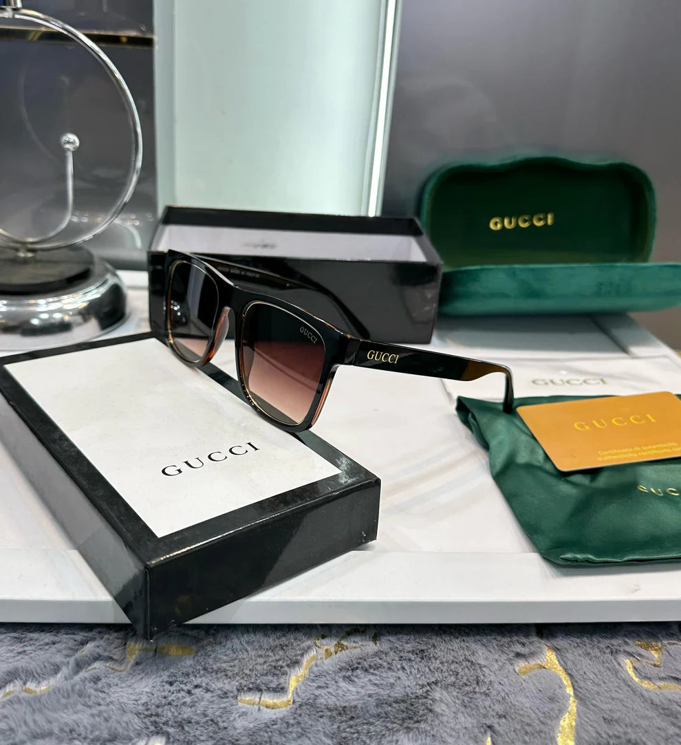 SUNGLASSES - BROWN BLACK WITH OG BOX