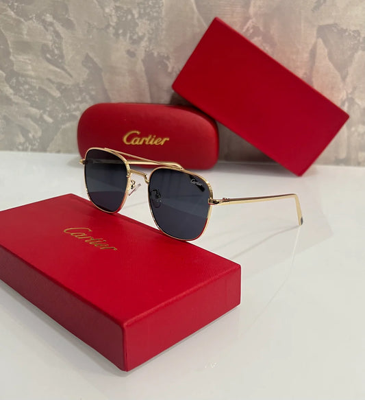 Gold Black Metal Luxury Shade Glasses