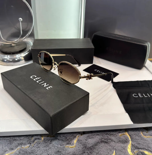 SUNGLASSES - GOLD FINISH WITH OG BOX