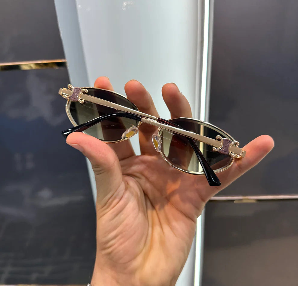 SUNGLASSES - GOLD FINISH WITH OG BOX