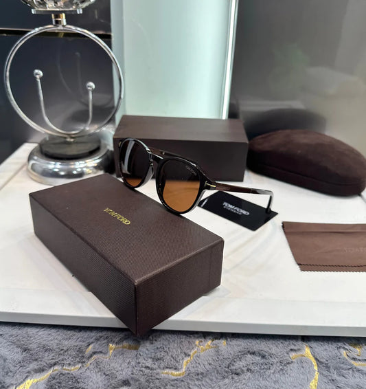 SUNGLASSES LIMITED EDITION BROWN BLACK WITH OG KIT