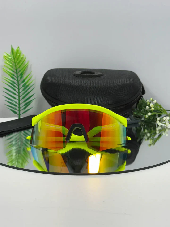 Yellow & Orange Sporty Sunglasses For Men