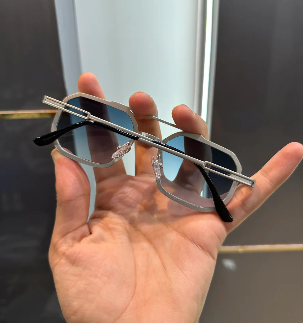 SILVER BLUE PREMIUM SUNGLASSES WITH OG KIT