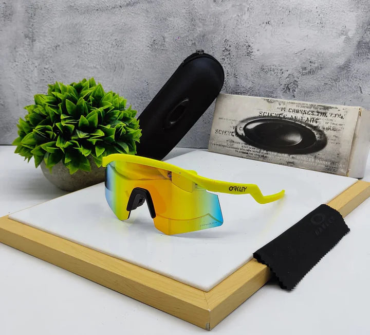 Yellow & Orange Sporty Sunglasses For Men