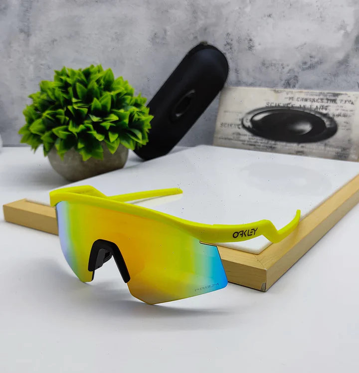 Yellow & Orange Sporty Sunglasses For Men