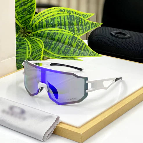 White Aqua Sporty Sunglasses