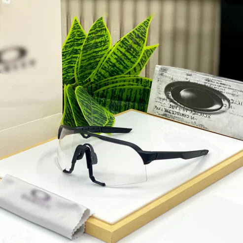 Black Transparent Sporty Sunglasses