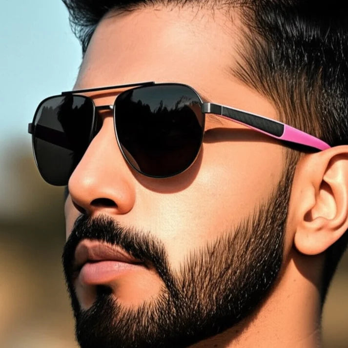 UV400 Protection Matt Black Grey Sunglasses