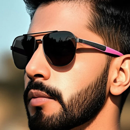 UV400 Protection Matt Black Grey Sunglasses