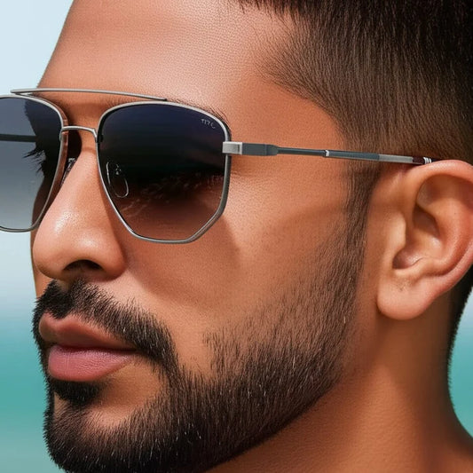 Gradient Grey Polarized Sunglasses for Men