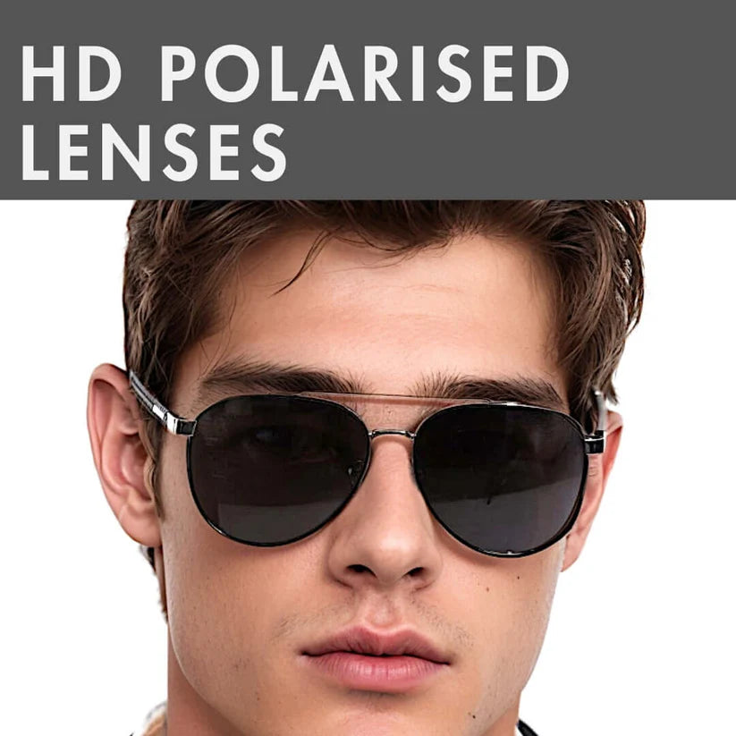 Aviator Style HD Polarized Sunglasses for Men