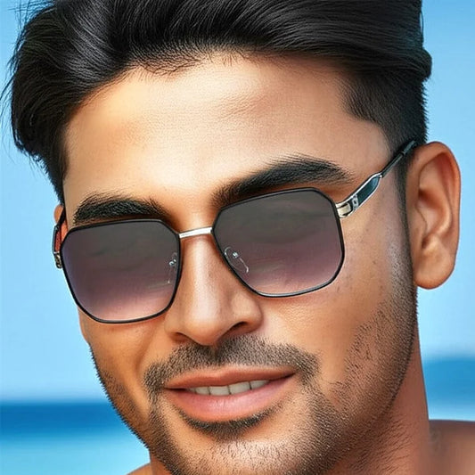 Polarized Sunglasses for Men Stainless Steel Frame