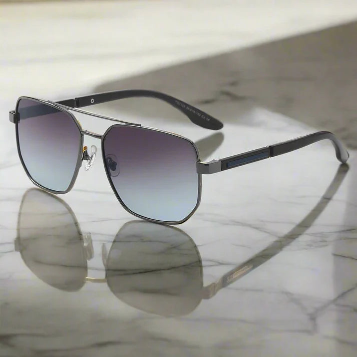 Gun Gradient Blue Grey Sunglasses for Men