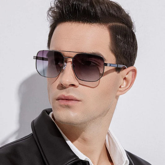 Gun Gradient Blue Grey Sunglasses for Men