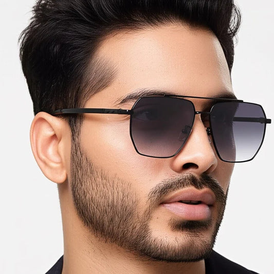 Stainless Steel Frame Sunglasses for Men