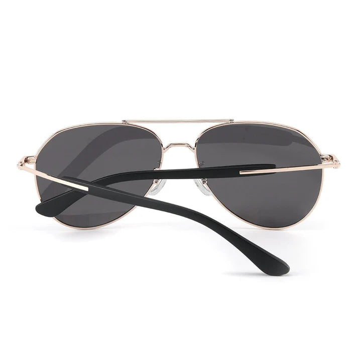 Gold Frame with Black Lens Sunglasses