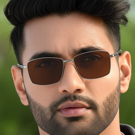 Gunmetal Frame with Brown Lens Sunglasses